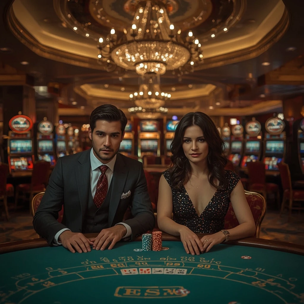 Dos jugadores de póquer en MR FORTUNE CASINO
